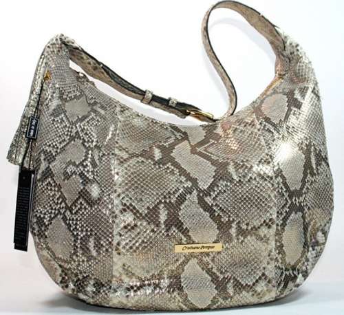 $2,220 New Authentic Cristiano Pompeo Italy Soft Python Hobo Large luxury Bag 1 Designer Handbags for Women
